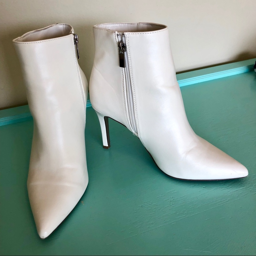 Forever 21 White Pointy Toe Boots